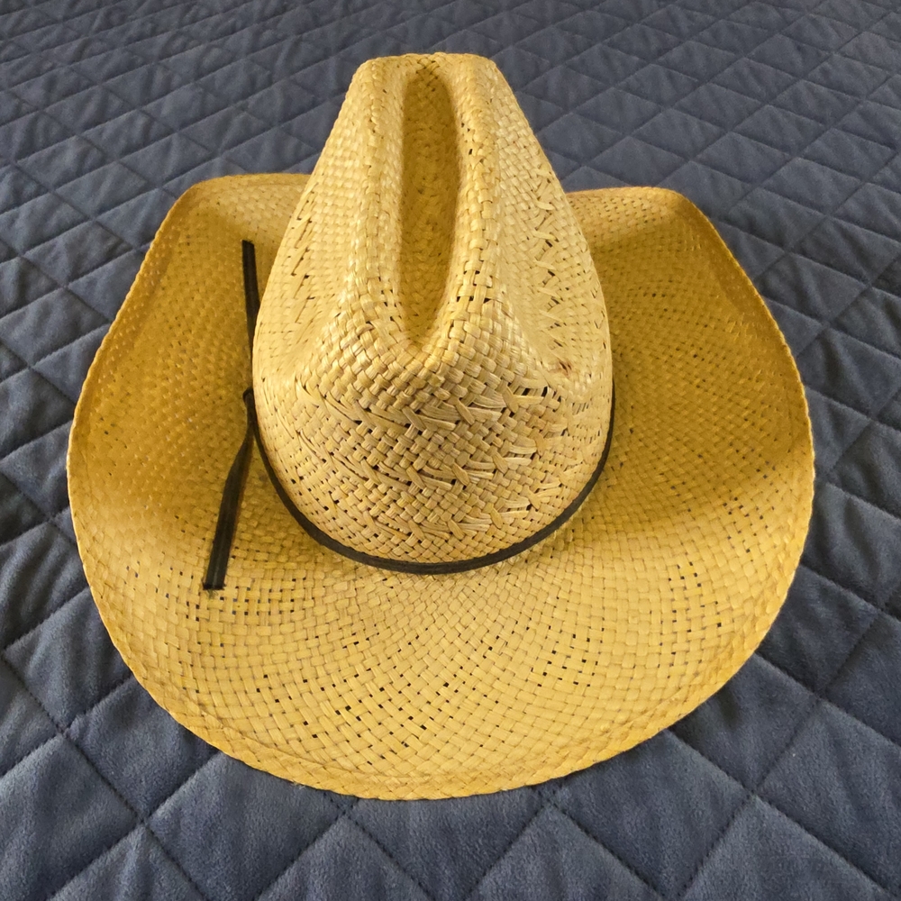 Resistol Classic Straw Long Oval Cowboy Hat Sz 7 - Picture 3 of 13